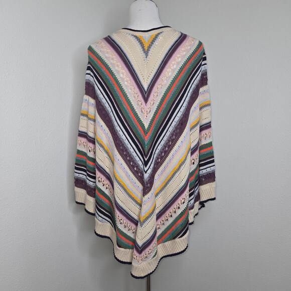 Democracy Knit Poncho Sz L/XL - Picture 6 of 8
